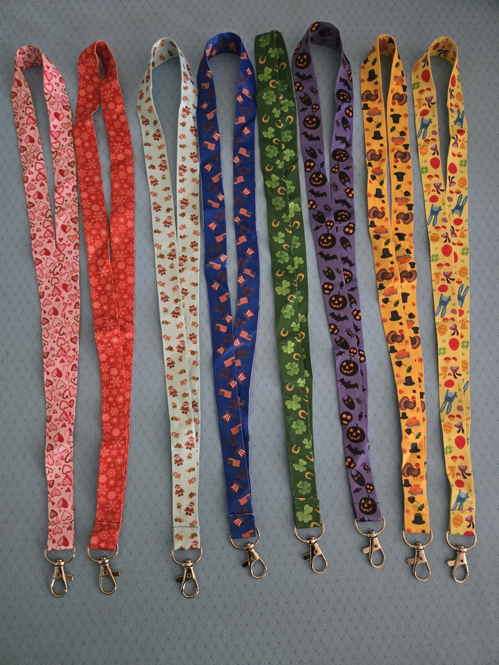 Lanyards With Holiday Patterns Set Of 8 NWOT